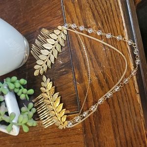 Gold boho hairpiece